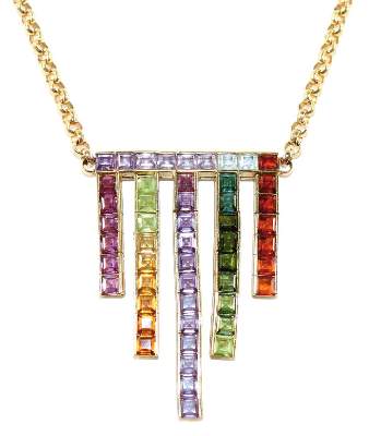 Bild Nr.1: 120-1741 585 GG Collier im Art Deco.: (Schmuck, Colliers)