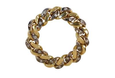 Bild Nr.1: 120-1753 Kettenring Diamant 750 GG/WG.: (Schmuck, DRC Pforzheim)