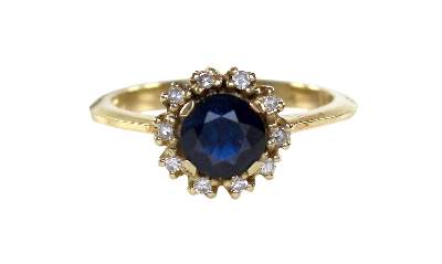 Bild Nr.1: 120-1761 Saphirring 585 GG.: (Schmuck, DRC Pforzheim)