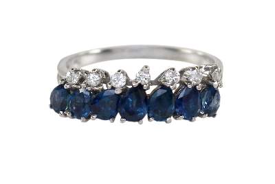 Bild Nr.1: 120-1762 Saphirring 750 WG.: (Schmuck, DRC Pforzheim)