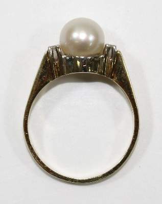 Bild Nr.2: 120-1780 Brillant-Perlenring.: (Schmuck, Ringe)