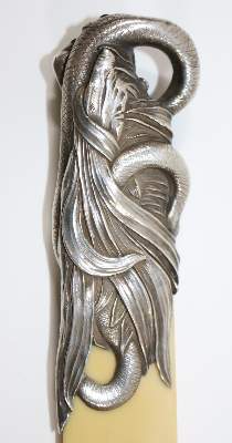 Bild Nr.3: 120-1804 Jugendstil Brieföffner Schlange: (Silber)