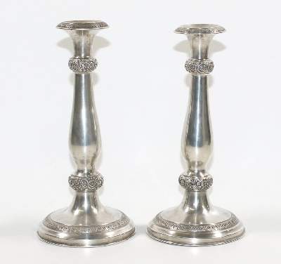 Bild Nr.1: 120-1807 Wien Paar Tafelleuchter: (Silber)