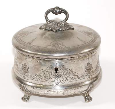 Bild Nr.1: 120-1809 Zuckerdose deutsch um 1840.: (Silber)