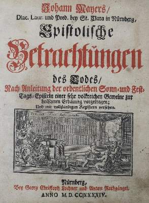 Bild Nr.1: 120-182 Mayer,J.: (Alte Drucke, Handschriften und Theologie)