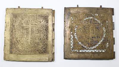 Bild Nr.2: 120-1842 Bronzeikonen.: (Volkskunst, Ikonen)