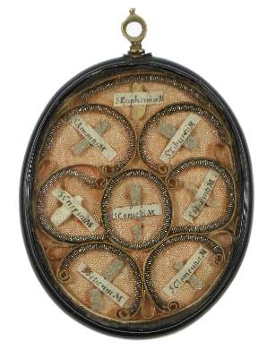 Bild Nr.1: 120-1854 16-faches Reliquiar: (Volkskunst, Religiöse Volkskunst)