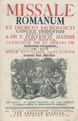Bild Nr.1: 120-186 Missale Romanum: (Missale)