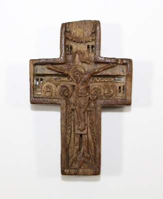 Bild Nr.1: 120-1861 Antikes Miniaturkreuz: (Volkskunst, Religiöse Volkskunst)