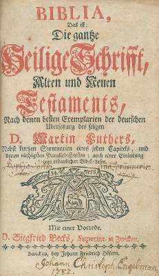 Bild Nr.1: 120-19 Biblia germanica.: (Bibeln)