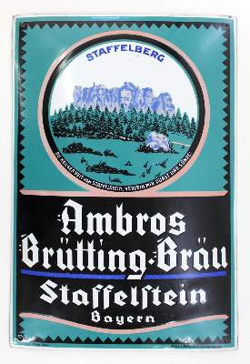 Bild Nr.1: 120-1902 Ambros Brütting-Bräu.: (Werbung, Emailleschilder)