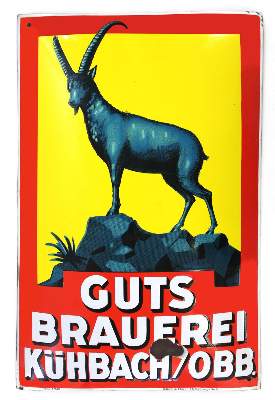 Bild Nr.1: 120-1906 Gutsbrauerei Kühbach.: (Werbung, Emailleschilder)