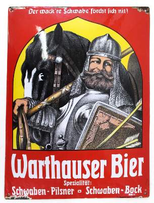 Bild Nr.1: 120-1912 Warthauser Bier: (Werbung, Emailleschilder)