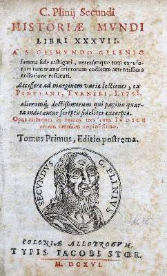Bild Nr.1: 120-196 Plinius Secundus,C.: (Alte Drucke, Handschriften und Theologie)