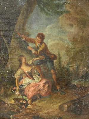 Bild Nr.1: 120-1978 Galante Schäferszene.: (Varia, Erotika - Galantes)