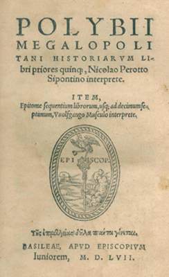 Bild Nr.1: 120-198 Polybius.: (Alte Drucke, Handschriften und Theologie)