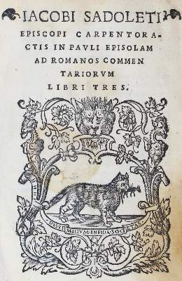 Bild Nr.1: 120-204 Sadoletus,J.: (Alte Drucke, Handschriften und Theologie)