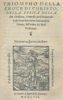Bild Nr.1: 120-209 Savonarola,G.: (Alte Drucke, Handschriften und Theologie)