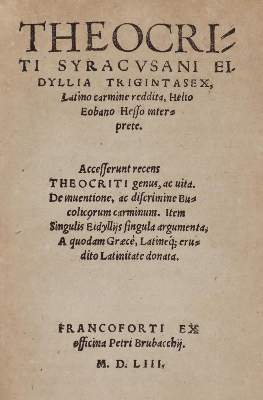 Bild Nr.1: 120-217 Theocritus.: (Alte Drucke, Handschriften und Theologie)
