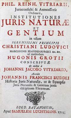 Bild Nr.1: 120-277 Vitriarius,P.R.: (Juridica und Kriminologie, Grotius)