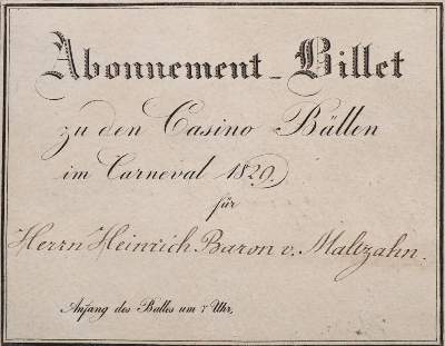 Bild Nr.1: 120-288 Abonnement-Billets.: (Karneval)