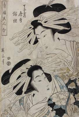 Bild Nr.1: 120-3157 Eizan, Kikugawa: (Künstlergraphik, Japan)
