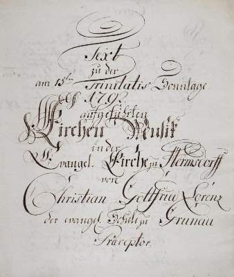 Bild Nr.1: 120-327 Lorenz,C.G.: (Musik, Handschriften)