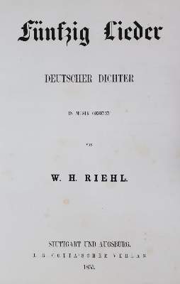 Bild Nr.1: 120-332 Riehl,W.H.: (Musik)