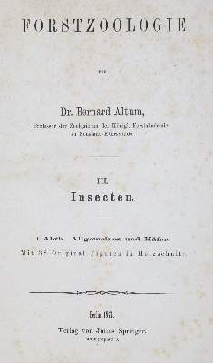 Bild Nr.1: 120-426 Altum,B.: (Land- und Forstwirtschaft, Forstwirtschaft)