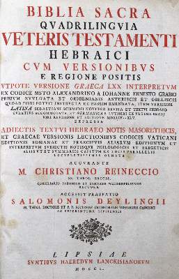 Bild Nr.1: 120-43 Biblia polyglotta.: (Bibeln)