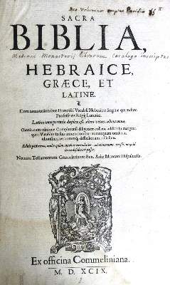 Bild Nr.1: 120-44 Biblia polyglotta.: (Bibeln)