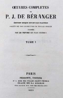 Bild Nr.2: 120-665 Beranger,P.J.de.: (Literatur und illustrierte Bücher bis 19.Jahrhundert)