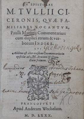 Bild Nr.1: 120-676 Manutius,P.: (Cicero)