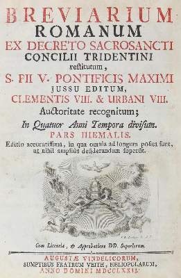 Bild Nr.1: 120-68 Breviarium romanum: (Alte Drucke, Handschriften und Theologie)