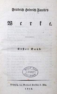 Bild Nr.1: 120-706 Jacobi,F.H.: (Literatur und illustrierte Bücher bis 19.Jahrhundert)