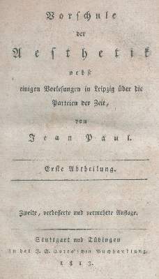 Bild Nr.1: 120-707 Jean Paul (d.i. J.P.F.Richter).: (Literatur und illustrierte Bücher bis 19.Jahrhundert)