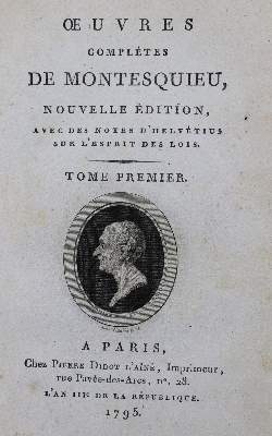 Bild Nr.1: 120-720 Montesquieu,(C.L.de Secondat).: (Literatur und illustrierte Bücher bis 19.Jahrhundert)