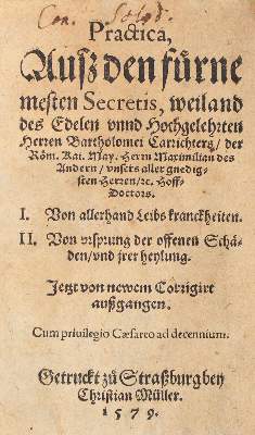 Bild Nr.1: 120-76 Carrichter,B.: (Alte Drucke, Handschriften und Theologie)