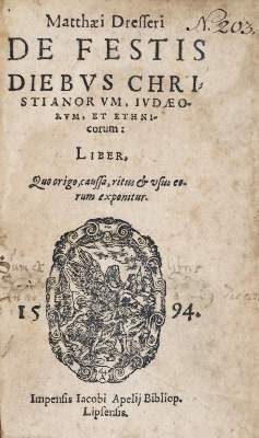 Bild Nr.1: 120-80 Dresser,M.: (Alte Drucke, Handschriften und Theologie)