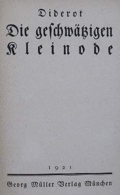 Bild Nr.1: 120-820 Diderot,(D.).: (Georg Müller Verlag)