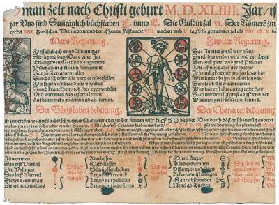 Bild Nr.1: 120-84 Kalender.: (Einblattdrucke u. Flugschriften)
