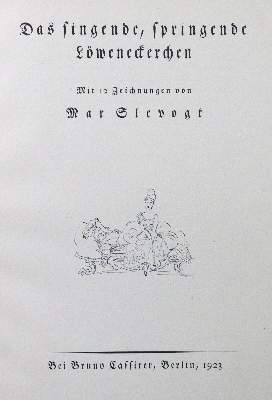 Bild Nr.1: 120-931 Slevogt,M.: (Literatur und illustrierte Bücher 20.Jahrhundert - Alte Literatur in modernen Ausgaben)