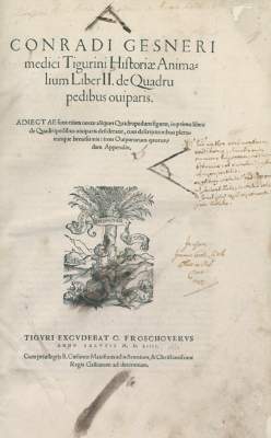 Bild Nr.1: 120-96 Gessner,C.: (Alte Drucke, Handschriften und Theologie)