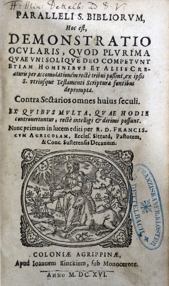 Große Abbildung Nr.1: 121-1 Agricola,F.: (Alte Drucke, Handschriften und Theologie)