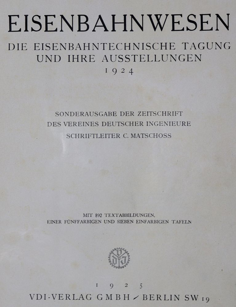 Große Abbildung Nr.1: 121-1009 Matschoss,C.: (Verschiedene Gebiete - Varia, Eisenbahn)