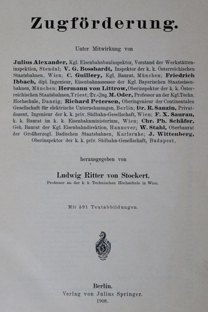 Große Abbildung Nr.1: 121-1016 Stockert,L.v. (Hrsg.).: (Verschiedene Gebiete - Varia, Eisenbahn)