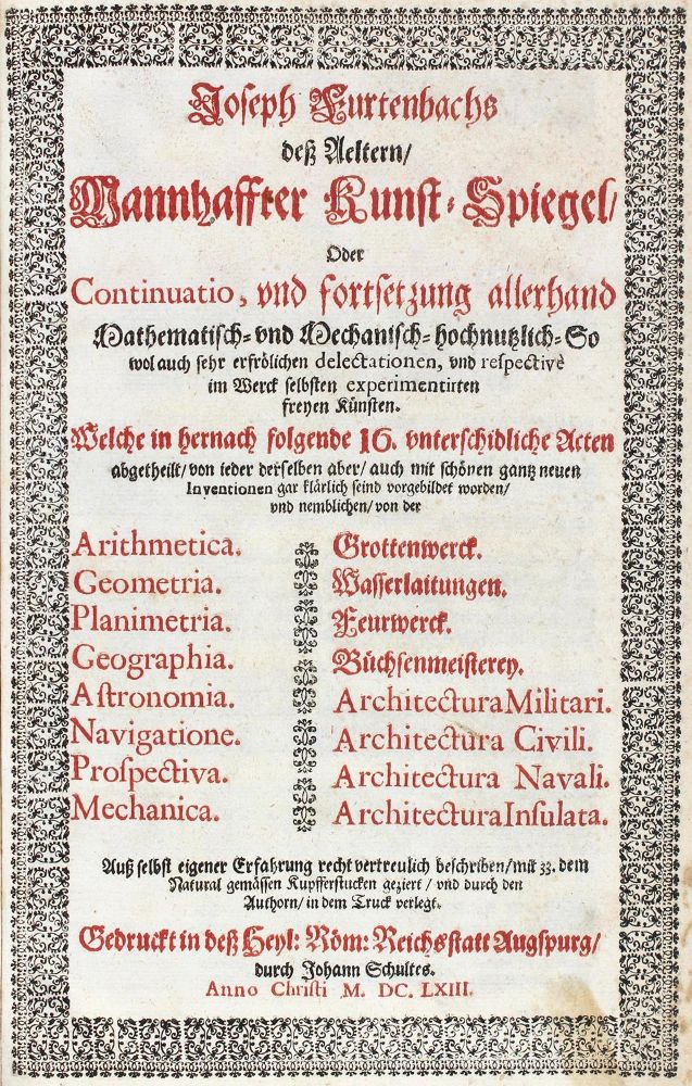 Große Abbildung Nr.2: 121-1019 Furtenbach,J.: (Verschiedene Gebiete - Varia)