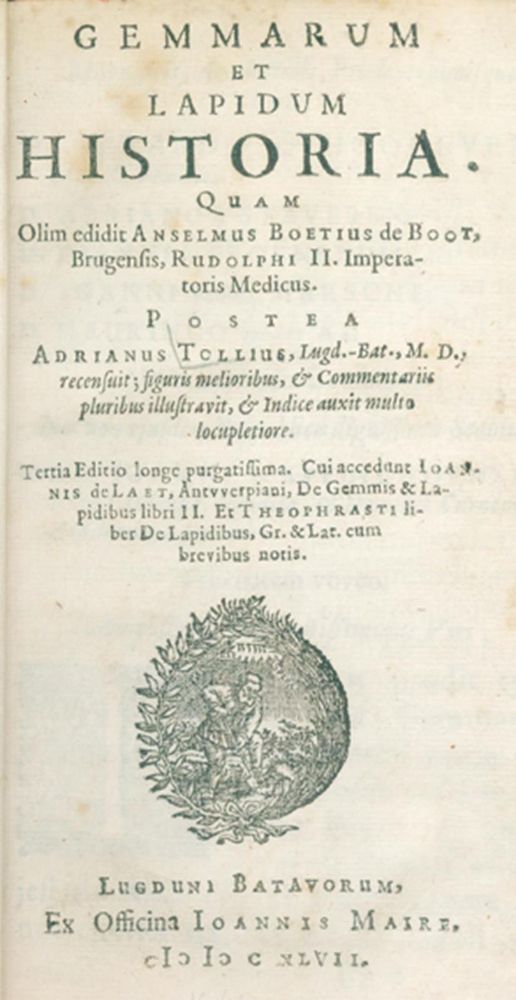 Große Abbildung Nr.1: 121-1020 Boo(d)t,A.B.de.: (Verschiedene Gebiete - Varia, Geologie - Mineralogie u. Paläontologie)