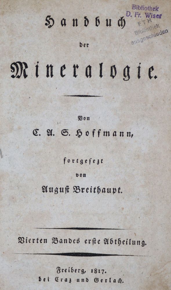 Große Abbildung Nr.1: 121-1023 Hoffmann,C.A.S.: (Verschiedene Gebiete - Varia, Geologie - Mineralogie u. Paläontologie)