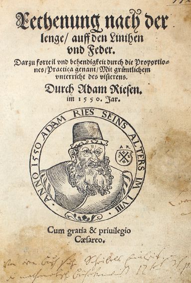 Große Abbildung Nr.1: 121-1051 Riese,A.: (Verschiedene Gebiete - Varia, Mathematik)